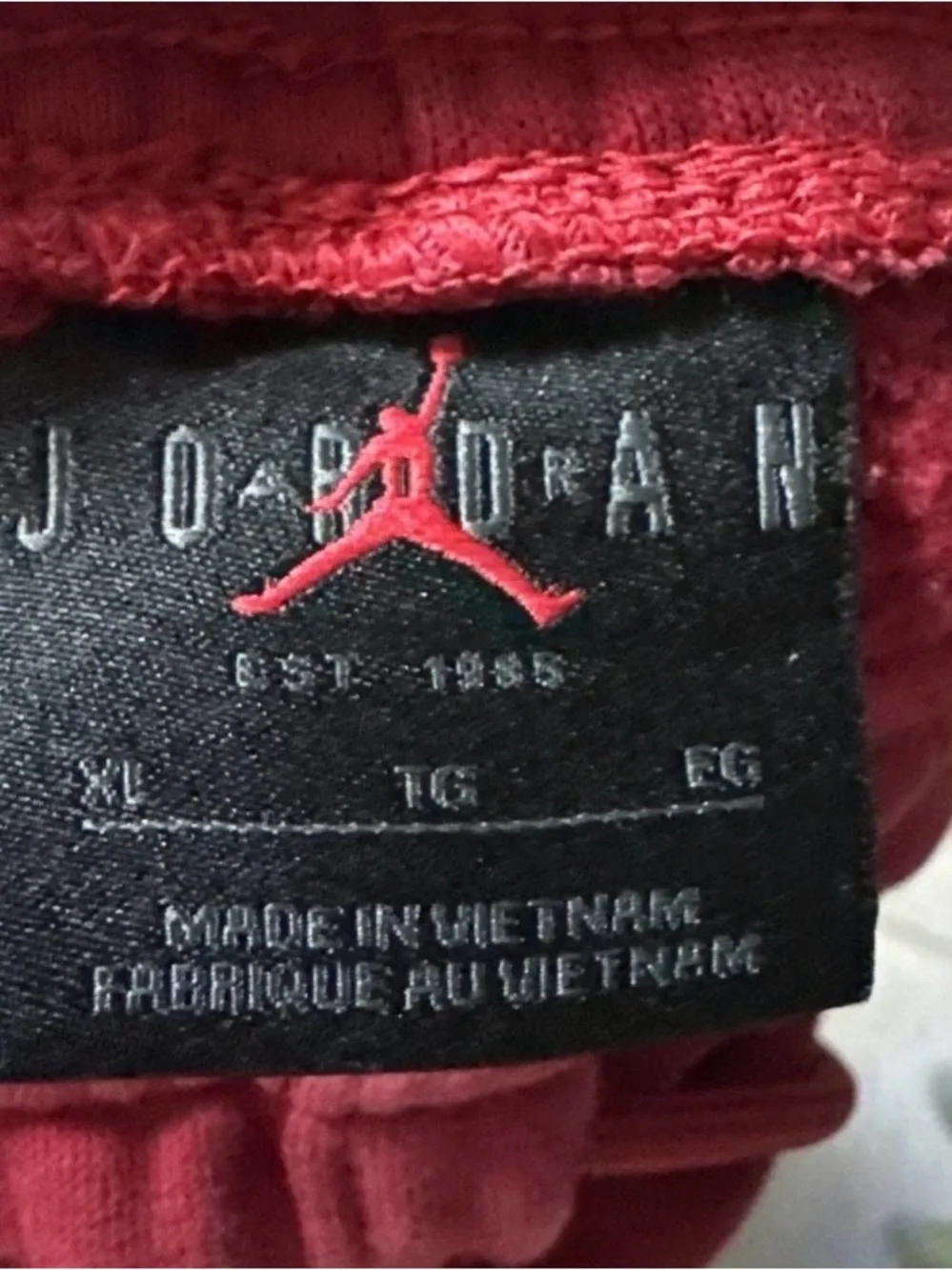 Jordan Sweatpants Men XL Red Athletic Tapered Logo Air Jordan Joggers
